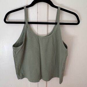 ARQ Crop Tank in color Sage Green size 2XL.